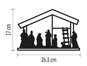 LED dekorace EMOS 6 LED betlém, 17 cm, 2x AA, vnitřní, teplá bílá 

 obrázek produktu 3 z 5