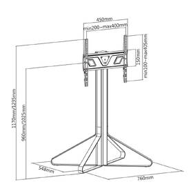 Stojan pro TV Nedis pro úhlopříčku 43"-65'', nosnost 35kg černý

 obrázek produktu 8 z 8