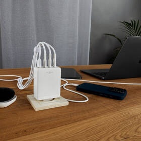 Nabíječka do sítě FIXED GaN 1x USB, 3x USB-C PD, 100W bílá

 obrázek produktu 7 z 10
