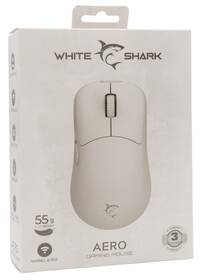 Myš White Shark AERO bílá barva
