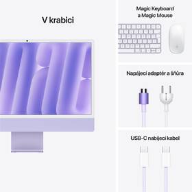 Počítač All In One Apple 24" CTO M4 8× CPU 8× GPU, 24 GB, 1 TB - fialový CZ 

 obrázek produktu 8 z 8