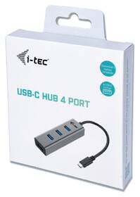 USB Hub i-tec USB-C Metal, 4x USB 3.0 šedý

 obrázek produktu 4 z 4