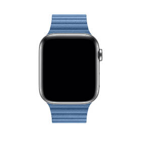 Řemínek Apple Watch 44mm chrpově modrý kožený - střední 

 obrázek produktu 3 z 3