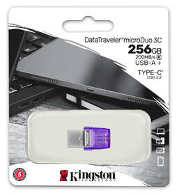USB Flash Kingston DataTraveler microDuo 3C 256GB fialový

 obrázek produktu 2 z 5