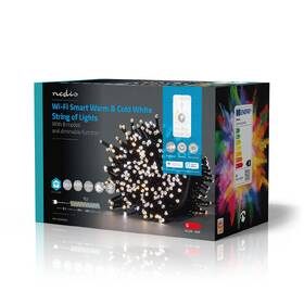 Vánoční osvětlení Nedis SmartLife LED, Wi-Fi, Teplá až studená bílá, 400 LED, 20 m, Android / IOS 

 obrázek produktu 8 z 8