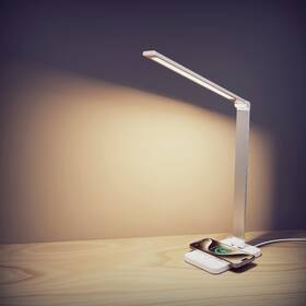 Stolní LED lampička Cubenest LTW01C stmívatelná s 10W bezdrátovým nabíjením bílá

 obrázek produktu 12 z 14