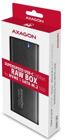 Externí rámeček Axagon RAW box USB-C 3.2 Gen 2, M.2 NVMe & SATA SSD černý

 obrázek produktu 3 z 4