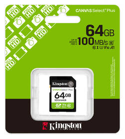 Paměťová karta Kingston Canvas Select Plus SDXC 64GB UHS-I U1 (R100) černá

 obrázek produktu 2 z 2
