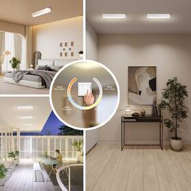 Stropní svítidlo IMMAX NEO LITE LUNGO SMART, 58cm, 20W, 1520lm, s podporou BEACON, Wi-Fi, TUYA bílé

 obrázek produktu 7 z 8