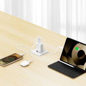 Nabíječka do sítě Swissten EDGE GaN 2x USB-C PD 65W/1x USB-A 18W QC bílá

 obrázek produktu 4 z 5