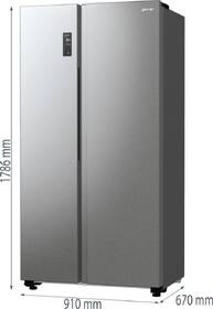 Americká lednice Gorenje NRR9185DAXL nerez
