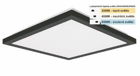 Stropní svítidlo Top Light Onyx HS CCT, 10W, 1000lm, IP44, teplá/neutrální/studená bílá černé

 obrázek produktu 2 z 2