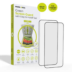 Tvrzené sklo Mobile Origin Screen Guard with easy applicator Full Coverage na Apple iPhone 17 Pro (2 ks) 

 obrázek produktu 9 z 9