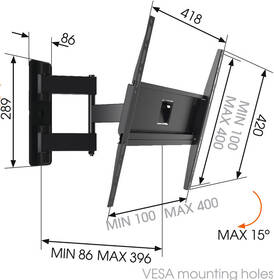 Držák TV Vogel’s MA3040 polohovatelný, pro úhlopříčky 32" až 65", nosnost 25 kg 

 obrázek produktu 1 z 11