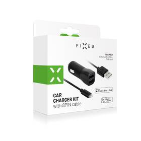 Adaptér do auta FIXED 2x USB, 15W Smart Rapid Charge + Lightning MFi kabel 1m černý

 obrázek produktu 2 z 2