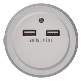 Noční světlo EMOS do zásuvky s 2× USB 

 obrázek produktu 1 z 5