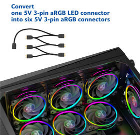 Adaptér AKASA 1-To-6 aRGB LED splitter černý

 obrázek produktu 1 z 3