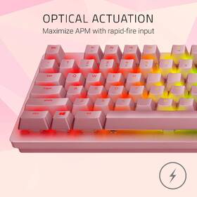 Klávesnice Razer Huntsman V2 Tenkeyless (Red Switch) - Quartz - US Layout růžová

 obrázek produktu 5 z 9