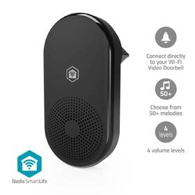 Doplňkový gong Nedis SmartLife WIFICDPC11CBK černý

 obrázek produktu 6 z 12