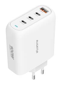 Nabíječka do sítě Aligator Power Delivery 100W, 3× USB-C + 1× USB-A bílá

 obrázek produktu 1 z 4