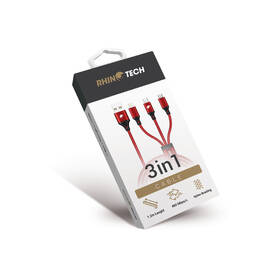 Kabel RhinoTech 3v1 USB-A (MicroUSB/Lightning/USB-C) 1,2m červený

 obrázek produktu 2 z 2