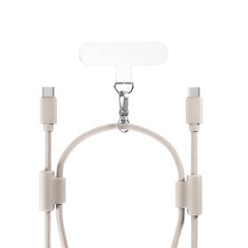 Kabel Epico Phone Lanyard USB-C/USB-C 1,45m béžový

 obrázek produktu 1 z 6
