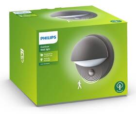 Nástěnné svítidlo Philips June, 1xE27, senzor pohybu - antracitové 

 obrázek produktu 2 z 2