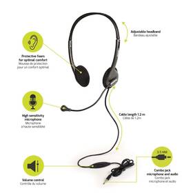 Headset PORT CONNECT Stereo 3,5 mm jack černý

 obrázek produktu 4 z 6