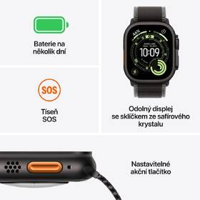 Chytré hodinky Apple GPS + Cellular 49mm černý titan - černý oceánský řemínek 

 obrázek produktu 2 z 6