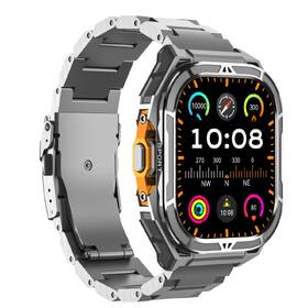 Chytré hodinky ARMODD Titan GPS s kovovým řemínkem + šedý silikonový řemínek stříbrné

 obrázek produktu 4 z 4