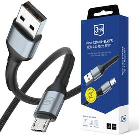 Kabel 3mk Hyper N-SERIES USB/Micro USB, 12W, 1m černý

 obrázek produktu 1 z 1