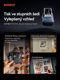 Tiskárna štítků Niimbot B1 PRO + role štítků 230 ks světle modrá

 obrázek produktu 7 z 9