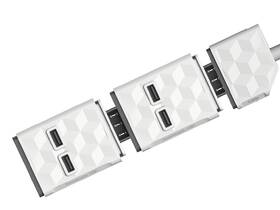 Kabel prodlužovací Powercube Modul E/F 1,5 m + 2x USB Modul bílý

 obrázek produktu 2 z 3