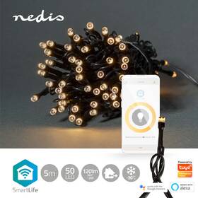 Vánoční osvětlení Nedis SmartLife LED, Wi-Fi, Teplá bílá, 50 LED, 5 m, Android / IOS 

 obrázek produktu 1 z 7