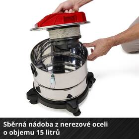 Vysavač na popel Einhell TE-AV 18/15 Li C-Solo (bez baterie) 2351700 nerez

 obrázek produktu 3 z 9