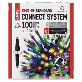 Spojovací řetěz EMOS 100 LED Standard, 10 m, venkovní i vnitřní, multicolor, časovač 

 obrázek produktu 7 z 9