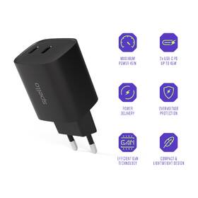 Nabíječka do sítě Spello by Epico ForceBoost GaN 45W 2x USB-C černá

 obrázek produktu 7 z 7