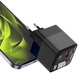 Nabíječka do sítě Mobile Origin Display Charger PW2 - 65W GaN USB-C/USB-A černá

 obrázek produktu 3 z 11