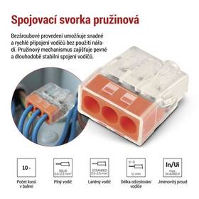 Svorkovnice EMOS SPOJOVACÍ SVORKA PRUŽINOVÁ 3×0,5–2,5 10KS průhledná

 obrázek produktu 1 z 9