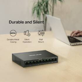 Switch Mercusys MS110CP 8-Port FE + 2-Port Gigabit (8-Port PoE+ 65W) černý

 obrázek produktu 9 z 9