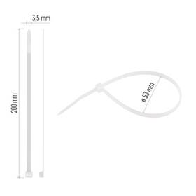 Stahovací pásky EMOS 200×3,5MM, 100KS bílé

 obrázek produktu 10 z 10