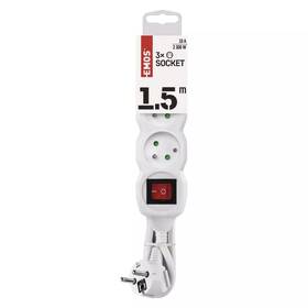 Kabel prodlužovací EMOS 3x zásuvka, vypínač, 1,5m bílá

 obrázek produktu 1 z 4