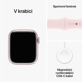 Chytré hodinky Apple GPS 45mm pouzdro z růžového hliníku - světle růžový sportovní řemínek - M/L 

 obrázek produktu 9 z 9