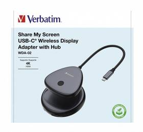 Adaptér Verbatim Share my Screen WDA-02, USB-C, 4K 

 obrázek produktu 13 z 14