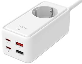 Kabel prodlužovací FIXED Charging Strip 2x USB-C a 2x USB, GaN III, PD 65W, 3 m bílý

 obrázek produktu 2 z 11