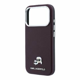 Kryt na mobil Karl Lagerfeld PU Grained Semi Wrap K&CH Heads Magsafe na Apple iPhone 18 Pro vínový

 obrázek produktu 1 z 6