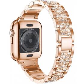 Řemínek WG extra, kovový, na Apple Watch 42/44/45/49 mm + adapter - rose gold 

 obrázek produktu 1 z 4