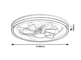 Stropní svítidlo Rabalux Fanricius, s ventilátorem stříbrné

 obrázek produktu 6 z 7