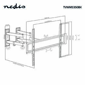 Držák TV Nedis polohovatelný, pro úhlopříčky 32" až 70", nosnost 40 kg 

 obrázek produktu 12 z 12