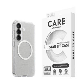 Kryt na mobil PanzerGlass CARE Star Lit Qi na Samsung Galaxy S25 bílý/průhledný

 obrázek produktu 3 z 9